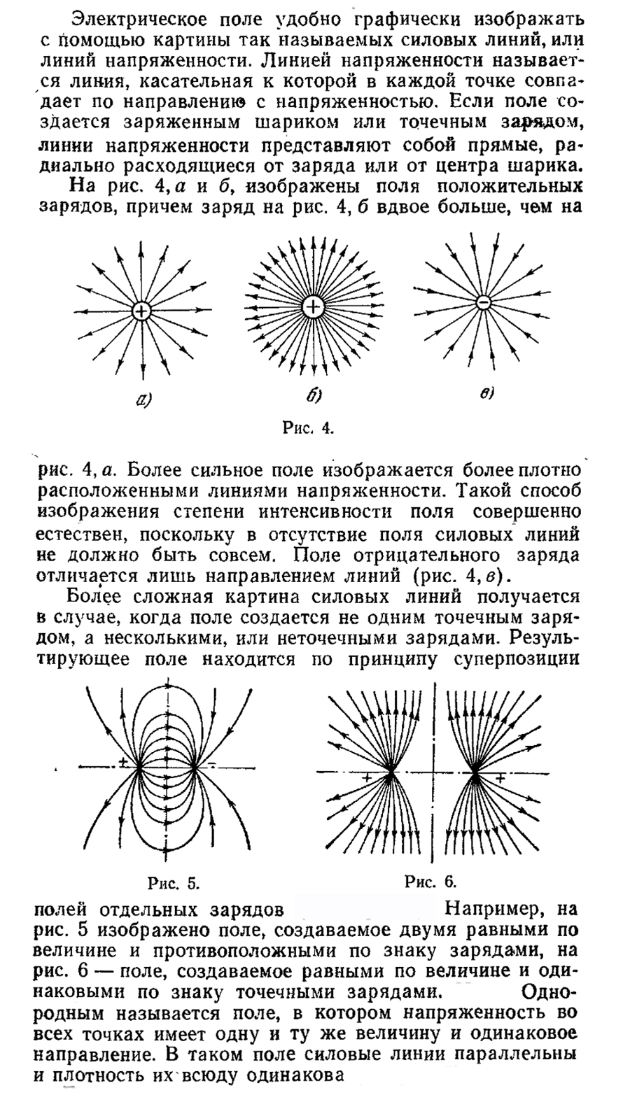 Электрическое поле каких зарядов изображено на рисунке 2